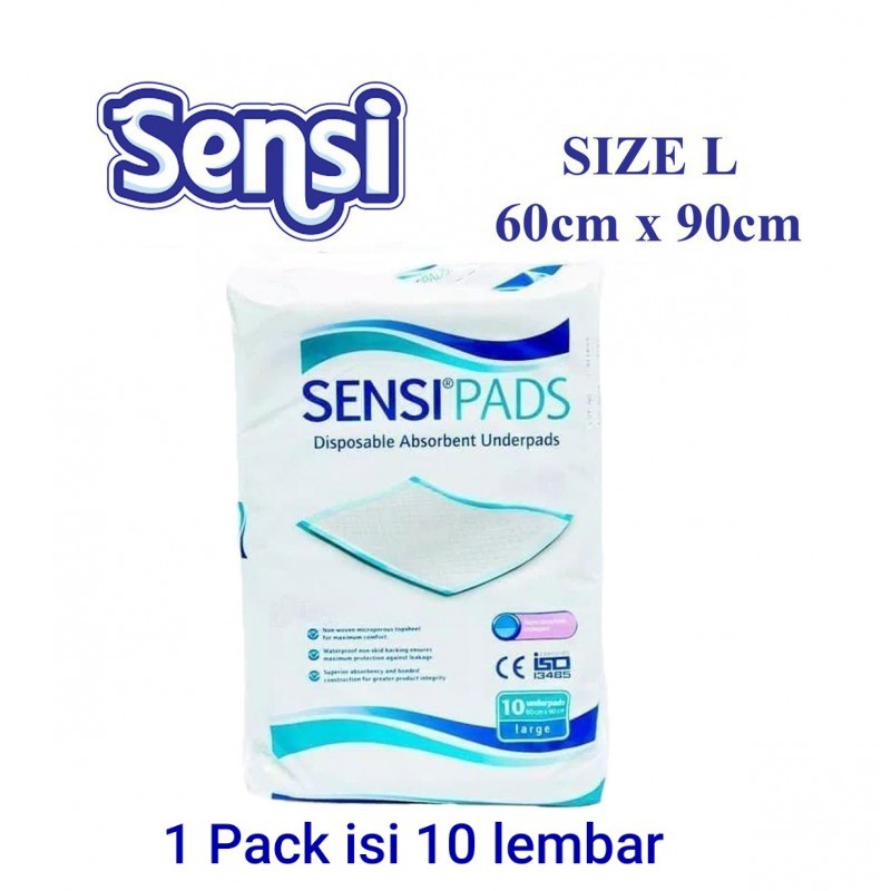 Sensi Underpad | Sensipads | Under pad | Perlak Alas Tidur Isi 10 Pcs 60x90 CM | Bisa COD