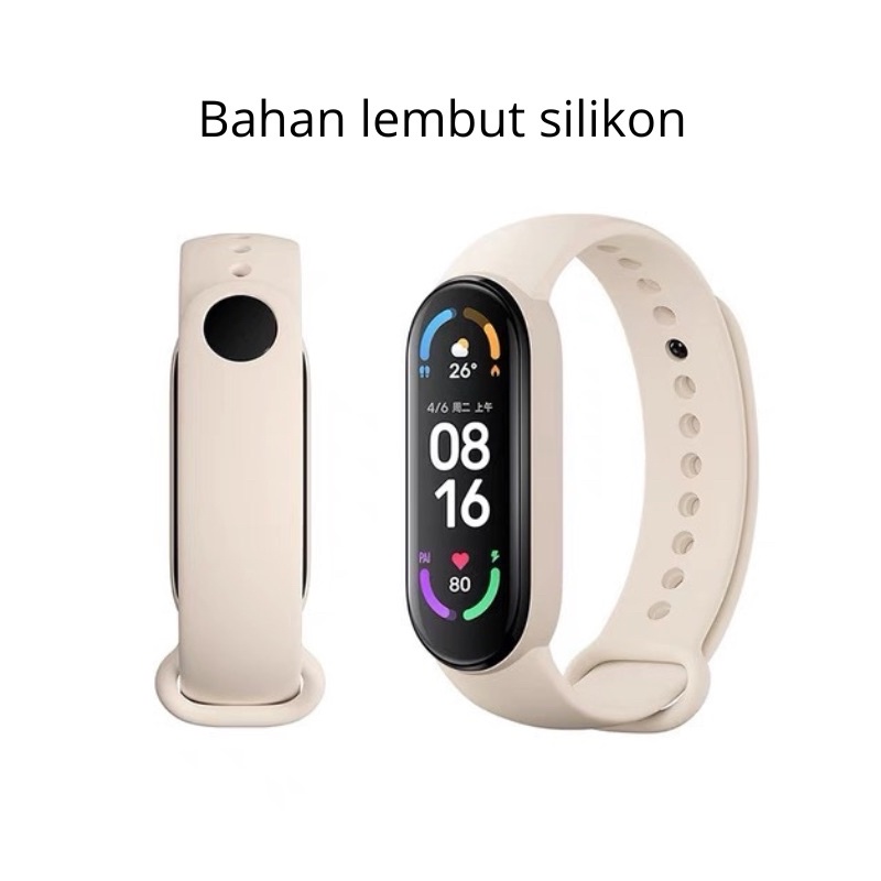 Strap Xiaomi Mi Band 7 6 5 Polos Tali Pengganti Xiaomi Mi Band Polos Mi Band 7 6 5