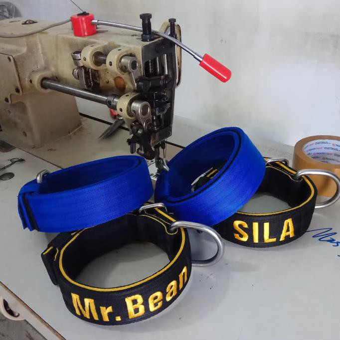 Custom Pitbull Collar Embroidery Name pre-order kalung anjing besar nama