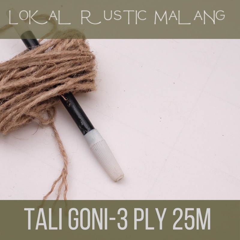 

Tali Rami 3 Ply 25meter - Tali Goni 2mm - Tali Kado - Tali Undangan - Tali Vintage - Tali Rustic Malang