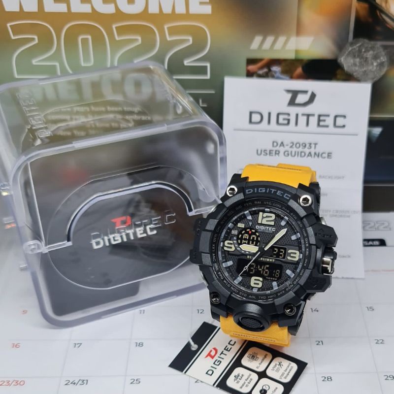 Jam Tangan Pria Analog Digital Digitec 2093 Rubber Original