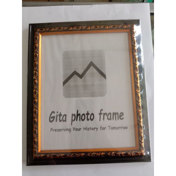 bingkai foto 10R bermotif emas