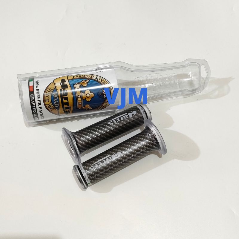 Handgrip Harris hitam Karbon universal motor Super original