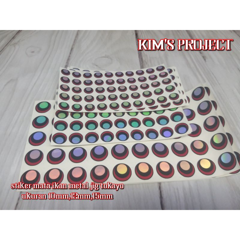 Stiker mata ikan 2d  metal jig tokayo