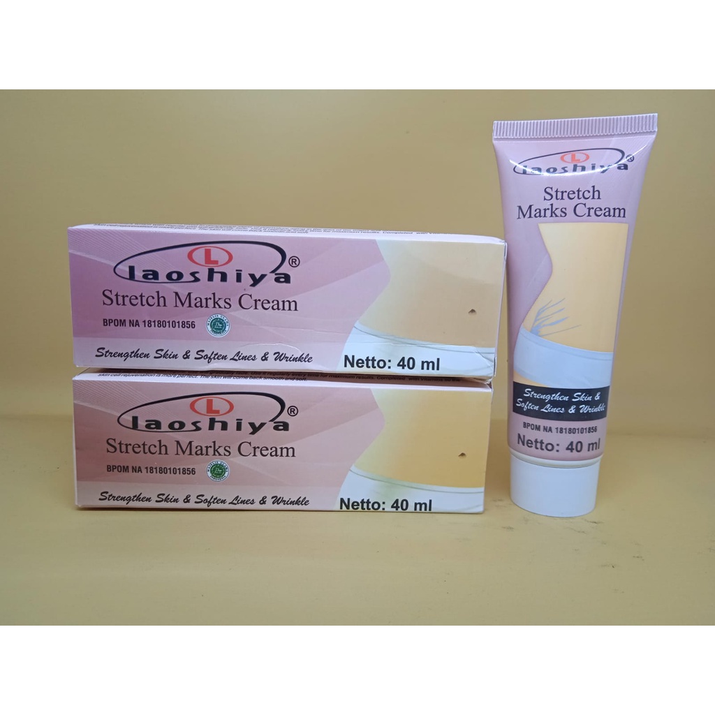 PENGHILANG STRETCH MARKS LAOSHIYA CREAM Penghilang Stretch Marks 40 ml Original 100% BPOM