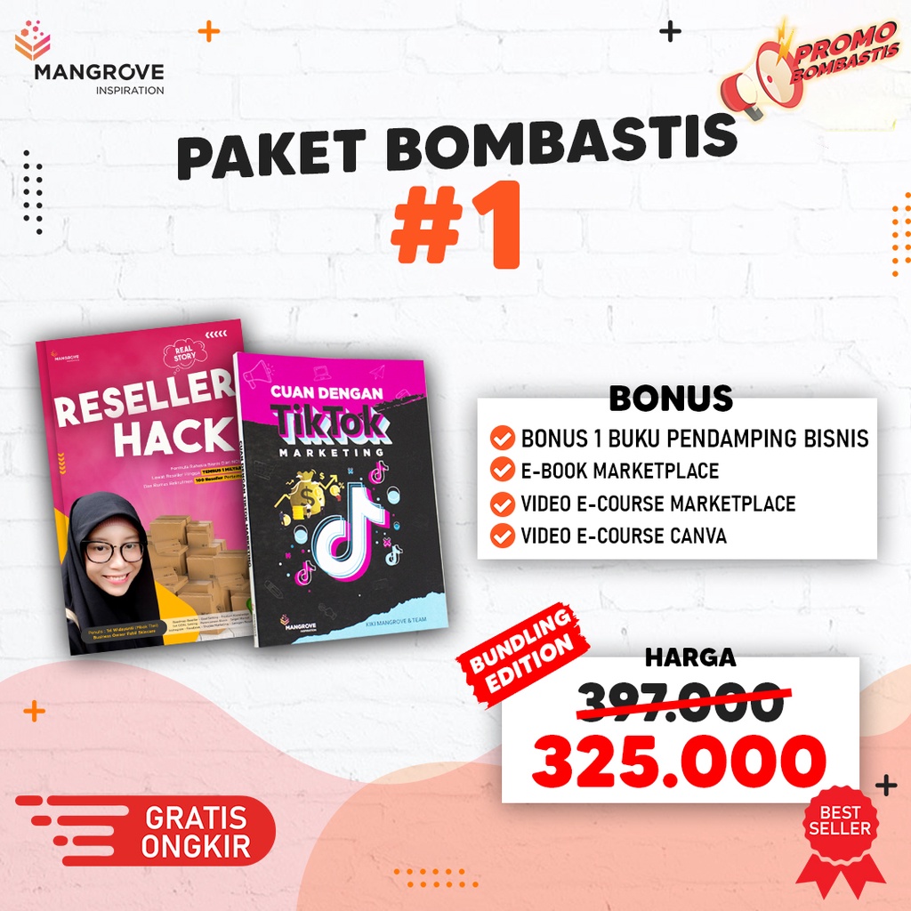 BUKU TIKTOK MARKETING & BUKU RESELLER HACK [PAKET BOMBASTIS #1]