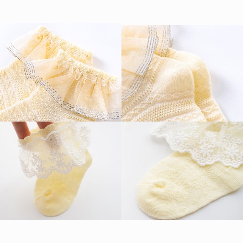 Swopply KS12 Kaos Kaki Renda Bayi Perempuan Katun Baby Socks Nyaman