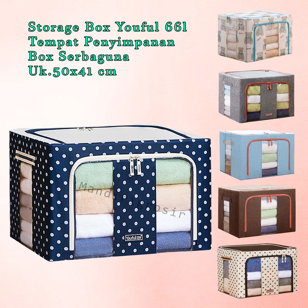 Storage Box * Youful 66l *Tempat Penyimpanan *Box Serbaguna *Uk.50x41 cm