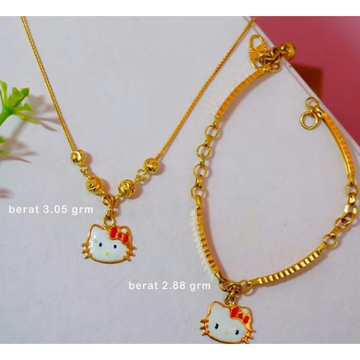 Kalung emas 875 hello kitty