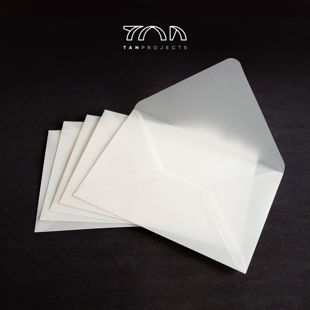 

1 set 5pcs Amplop Transparan / Kalkir Polos Premium uk 11.4x16.2cm (A6)