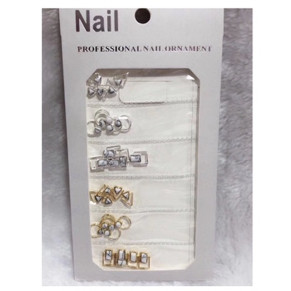 Nail acc white stone triangle nail charm nailart swarovski marble charm foil nail