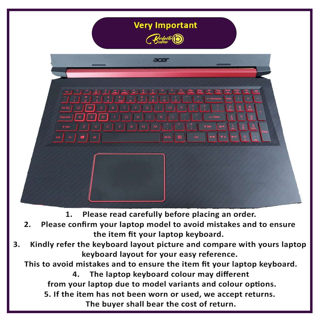 Pelindung Keyboard Bahan Silikon Untuk Acer Nitro 5 AN515-52