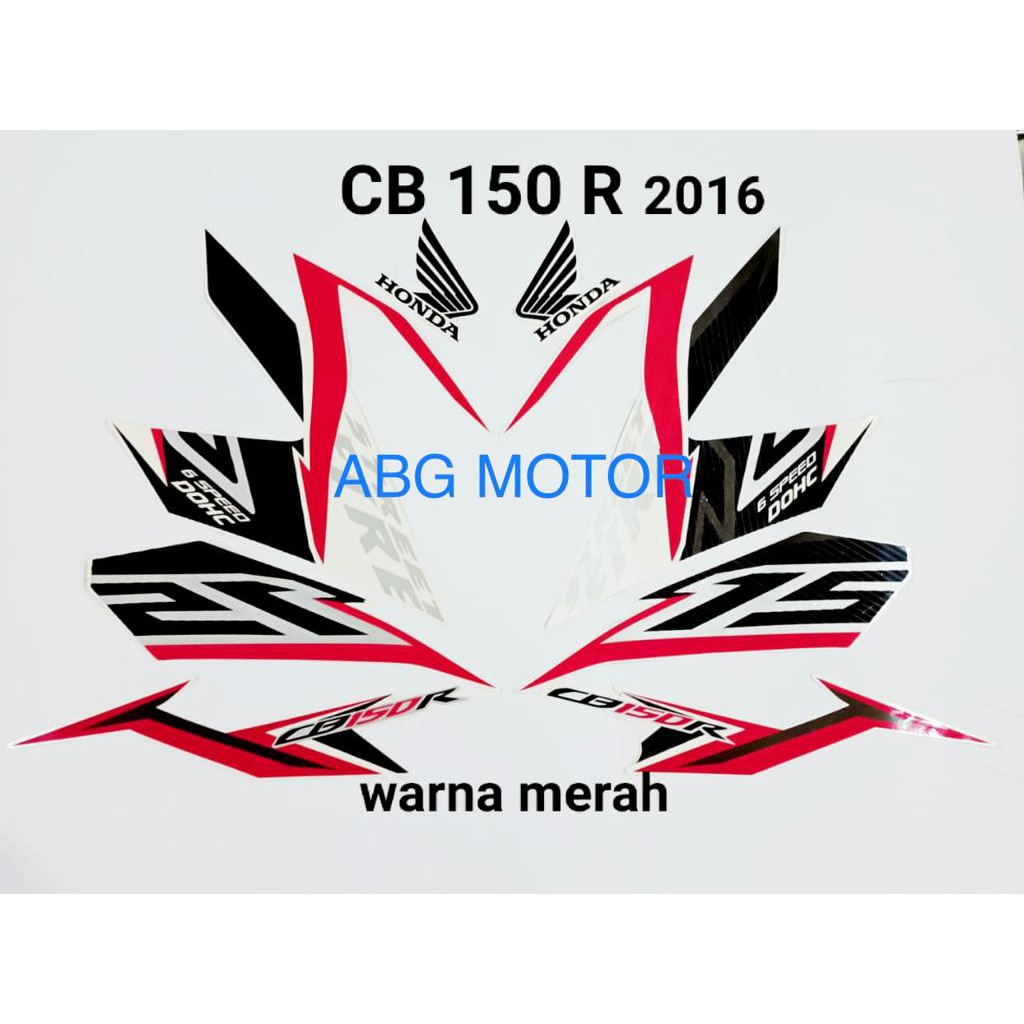 LIS BODY STRIPING STIKER BODY HONDA CB150R CB 150 R 2016 MERAH