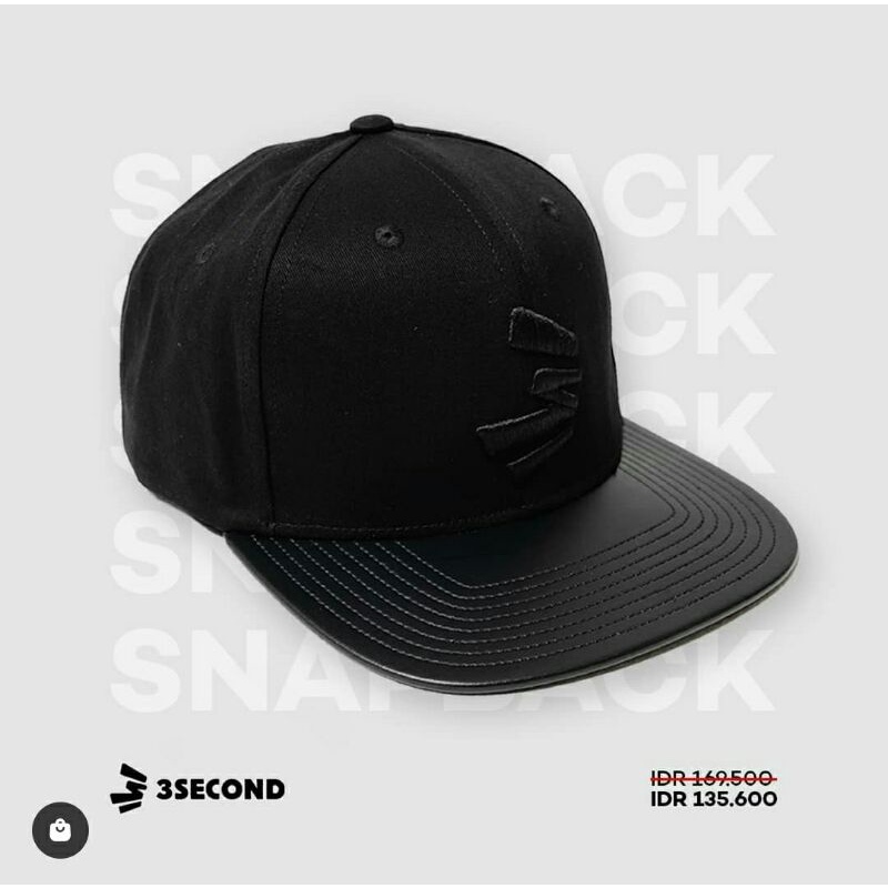 topi snapback murah 3second original 100%