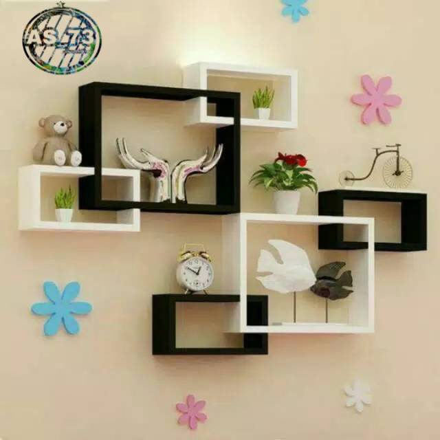 Rak dinding minimalis kotak