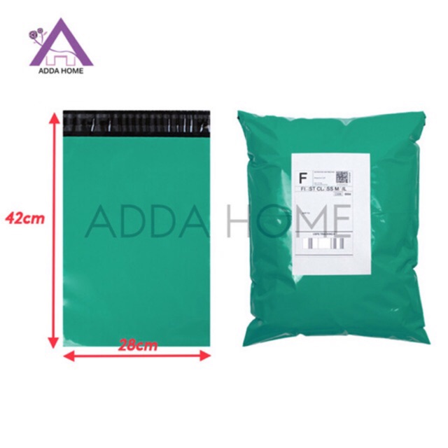 Adda Home - Polymailer Plastik Packing 28x42 cm Hijau Tua