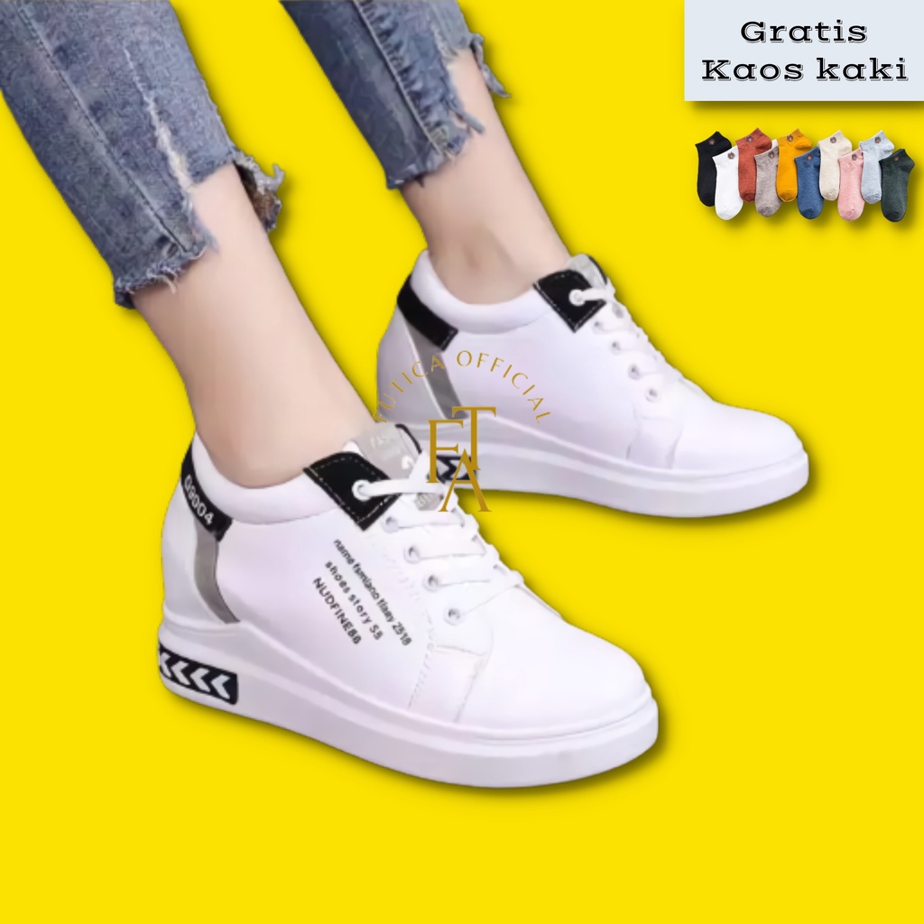 Sepatu sneakers wanita olahraga Sport Fashion Original 100% Korea kets casual putih cewek keren kore