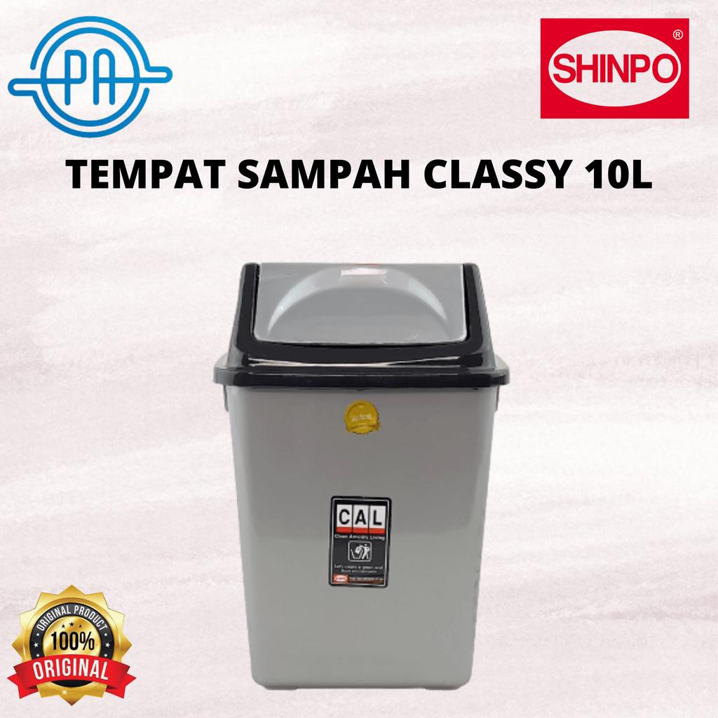 TEMPAT SAMPAH SHINPO DENGAN TUTUP CLASSY TRASH BIN KOTAK SAMPAH SIP 820M