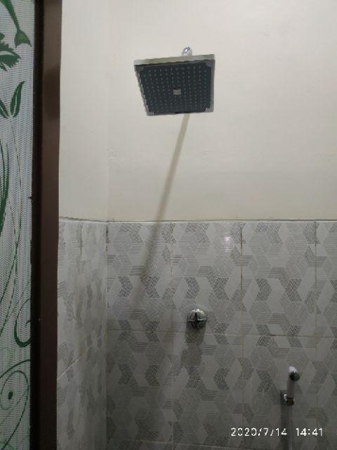 Wallshower 8 Inc Kotak Segi Pvc Krum Pipa Stenlis Sower Mandi Dinding Tembok