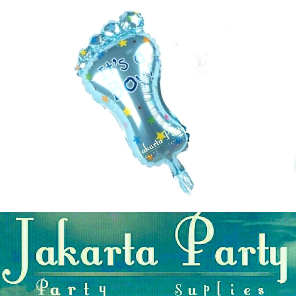 Balon Foil Foot Baby Boy Mini / Balon Kaki / Balon Baby Shower