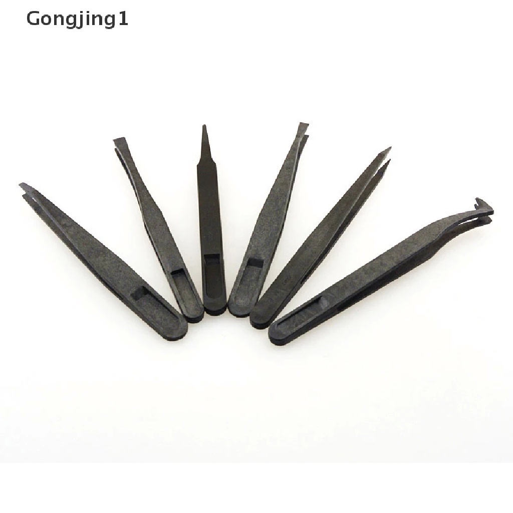 Gongjing1 Tipe Pinset Plastik PPS + Fiber composite Warna Hitam Ukuran 12x1.1x1.4cm / 4.7cm