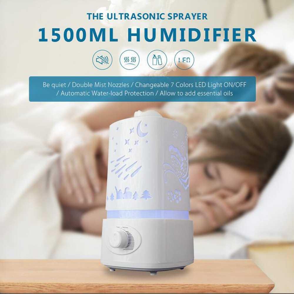 Taffware Aroma Therapy Air Humidifier 7 Color Light 1500ml - HUMI H6 [Putih]