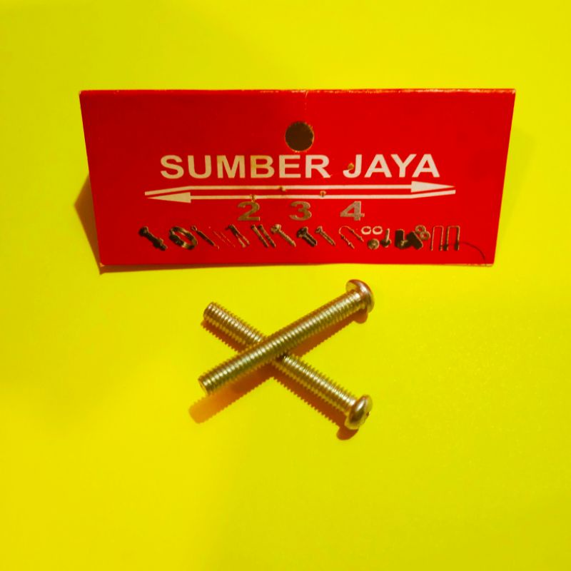 baut JP 4 x 30 isi 50 / sekrup 4 x 30 TERMURAH