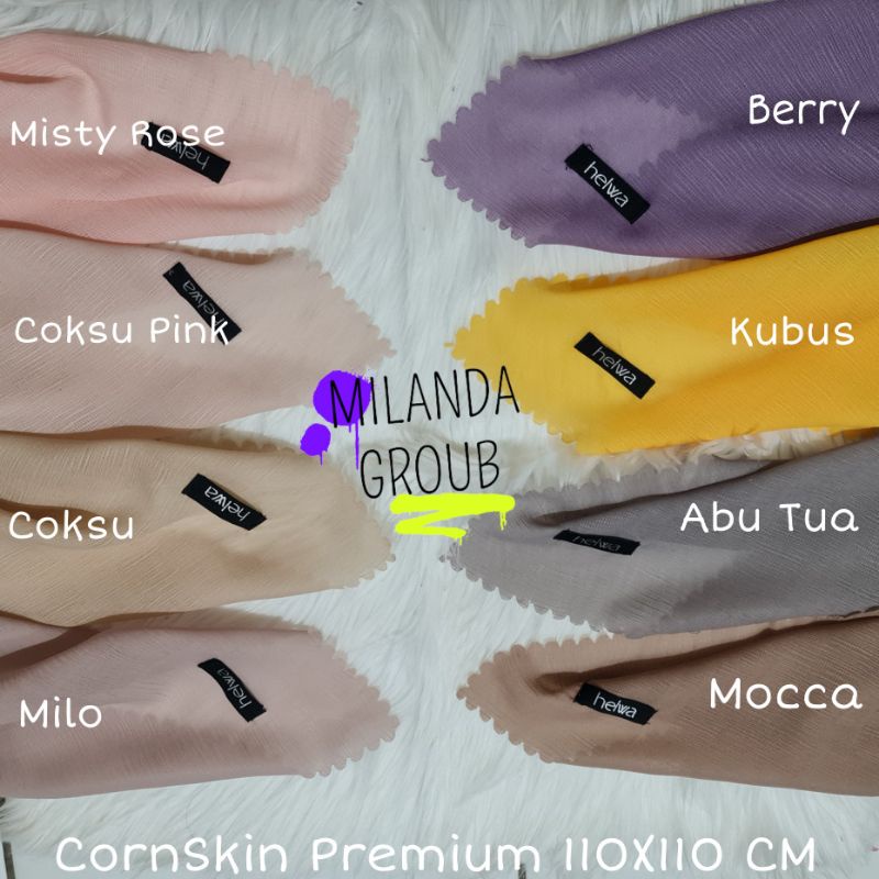 Hijab Segiempat Cornskin Premium Ansania 110X110 CM