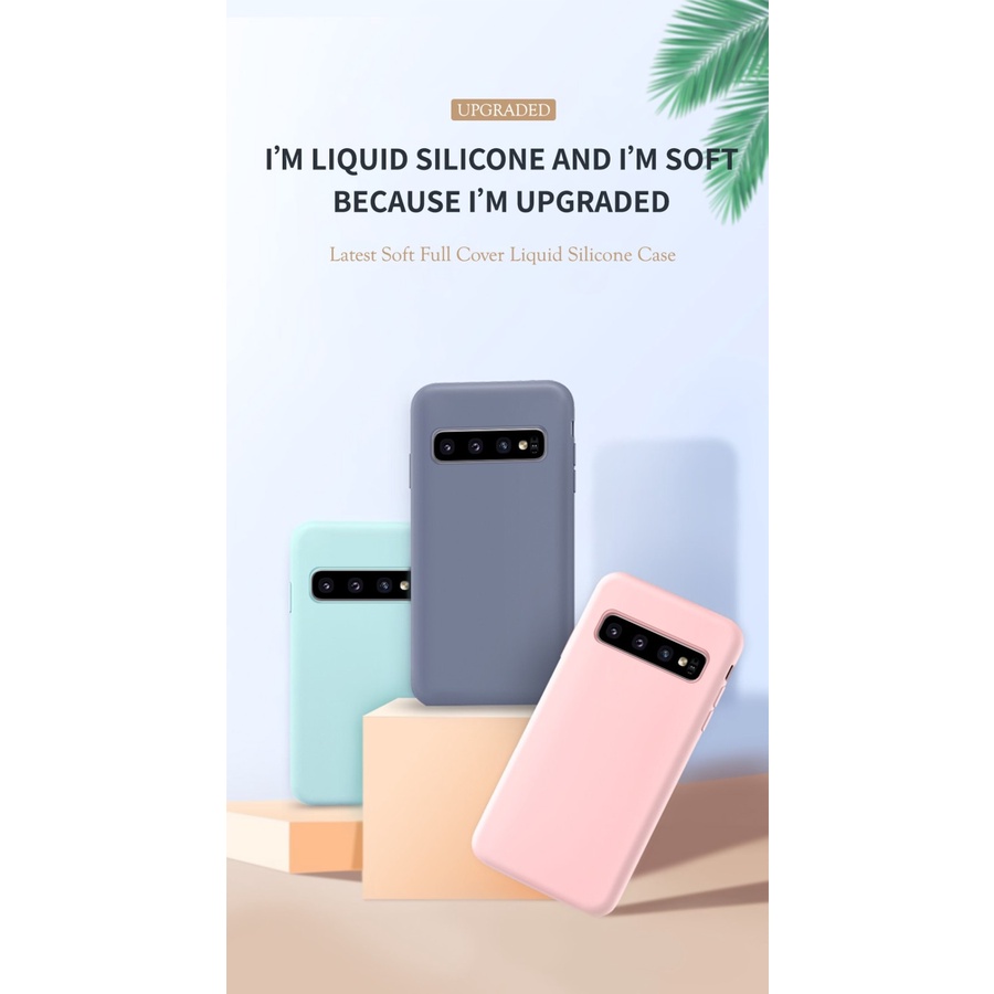 Soft Case Samsung Galaxy S9 S9 Plus S10 S10 Plus S10 Lite Liquid Silikon Slim Skin Candy Macaron Bludru