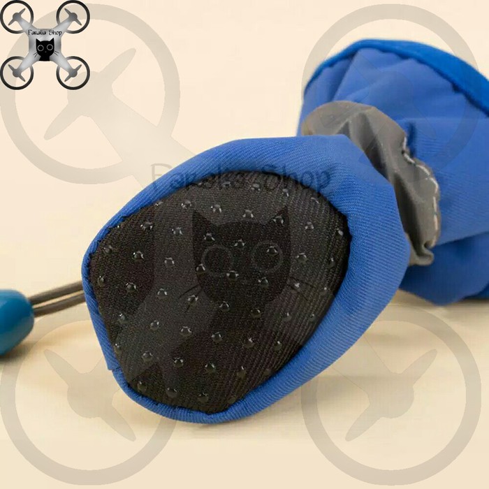Sepatu Boots Kucing Anjing Anti Slip Cat Dog Pet Shoes Kain Ikat