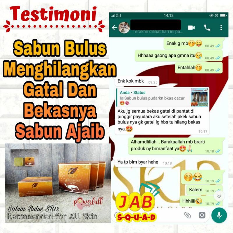 Sabun Bulus SR12 - Sabun Muka Glowing - Sabun Jerawat Badan dan Punggung Aman BPOM