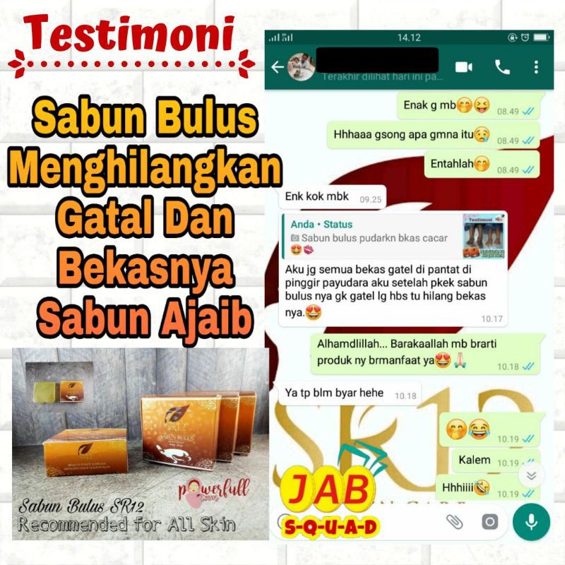 Sabun Bulus SR12 - Sabun Muka Glowing - Sabun Jerawat BPOM