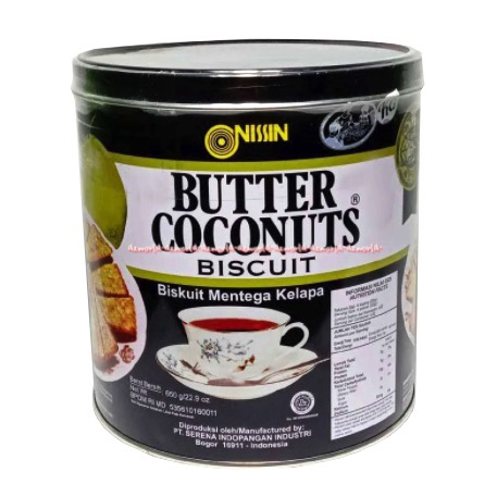 Nissin Butter Coconuts Biscuit 650gr Biskuit Rasa Mentega Kelapa Nisin Buter Cookies Kukis Coconut Kokonut Biscuits Wafer