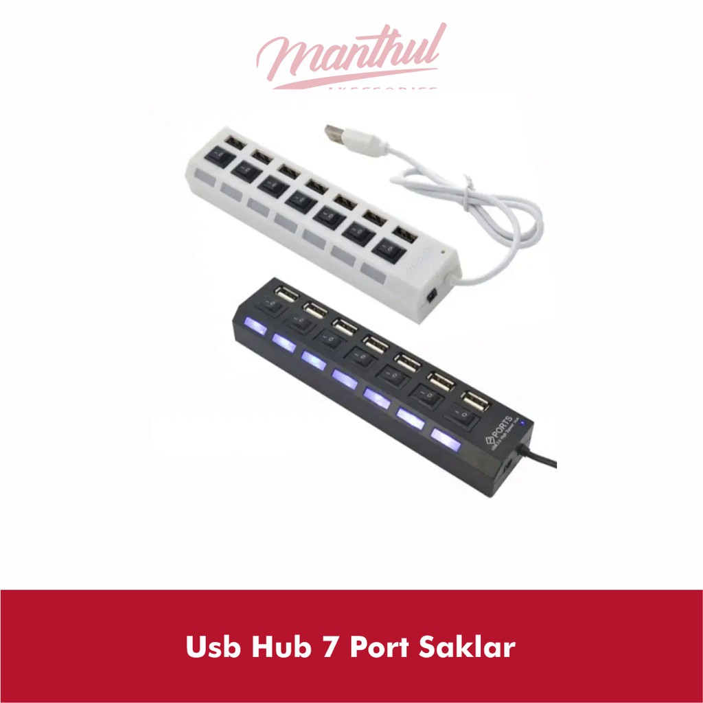 Usb Hub 7 Port on off Saklar USB 2.0