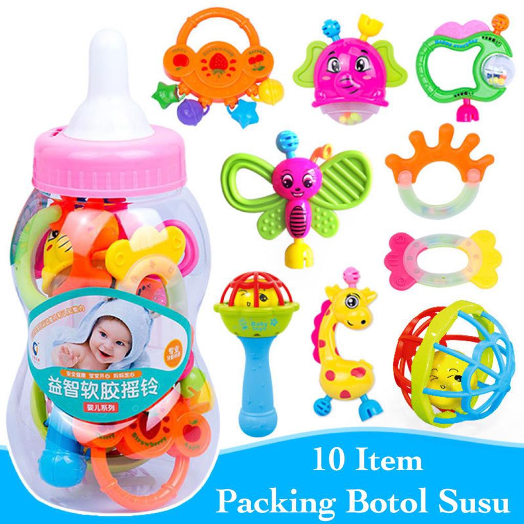 [MS]10 Item Mainan Baby Teething / Mainan Edukasi Bayi / Edukasi Dini Bayi