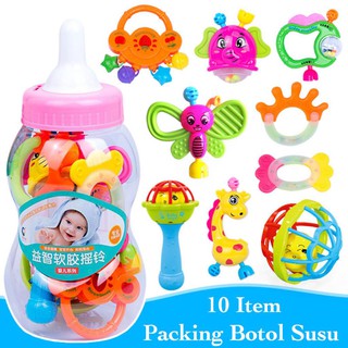 Image of [MS]10 Item Mainan Baby Teething / Mainan Edukasi Bayi / Edukasi Dini Bayi