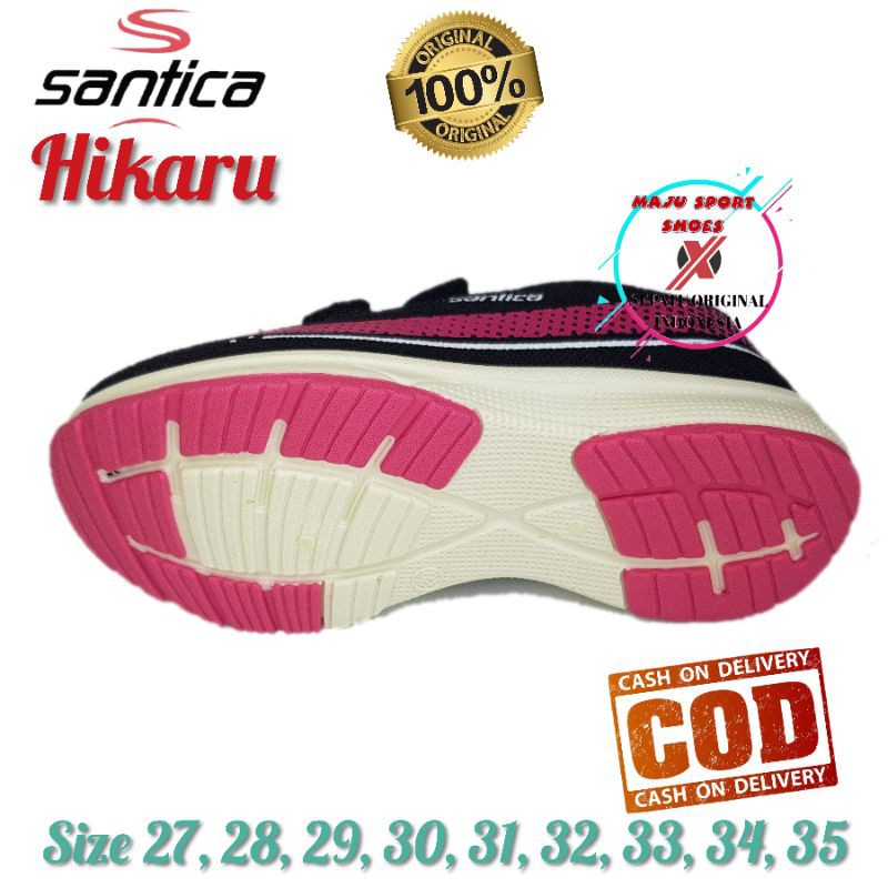 SANTICA HIKARU - Sepatu sekolah anak perempuan , sepatu sneakers santika