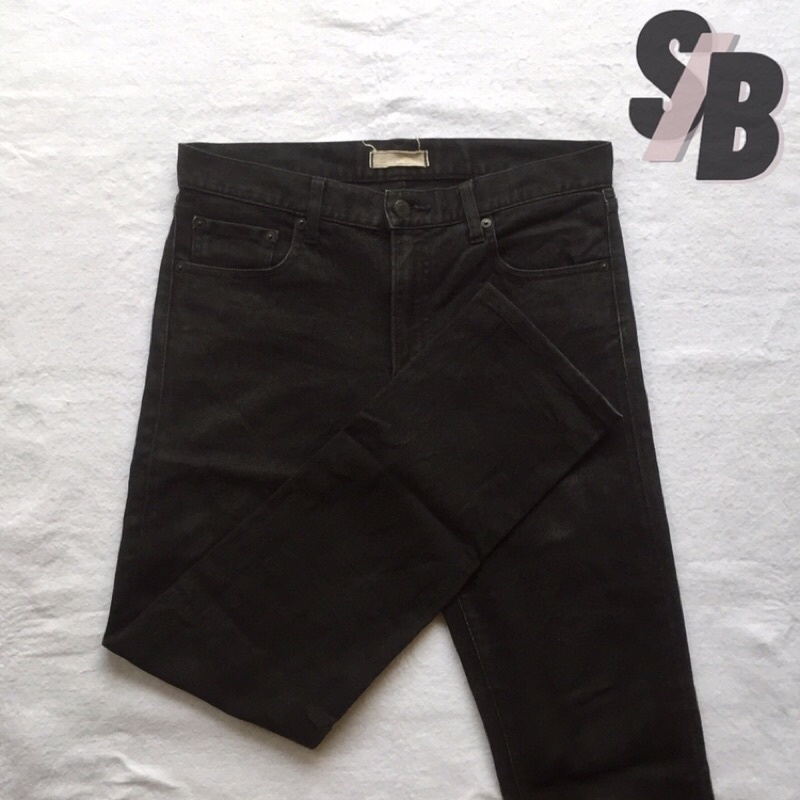 Uniqlo Slim Straight Jeans Black Grey