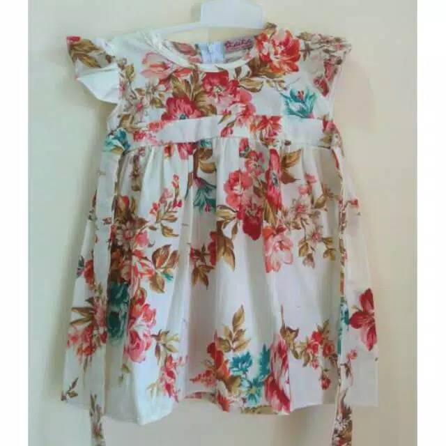 Baju dress bayi anak 1tahun katun jepang
