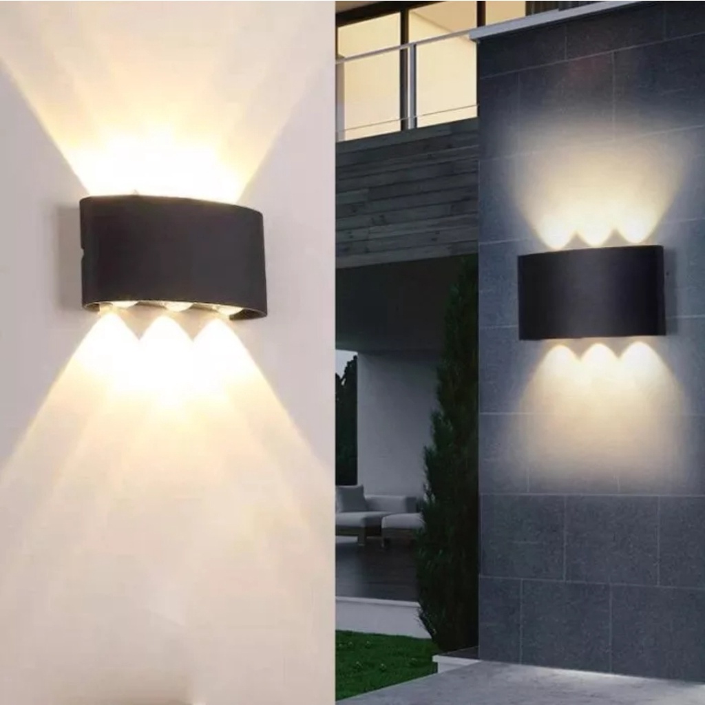 Lampu Dinding Minimalis / Vintage Klasik Fitting E27 (umum) /  Wall LED Tempel Hias Taman Pilar Teras Outdoor --