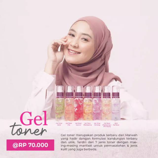 Marwah Gel Toner Brightening / AHA / Calming / Aging / Oily / Acne / Normal