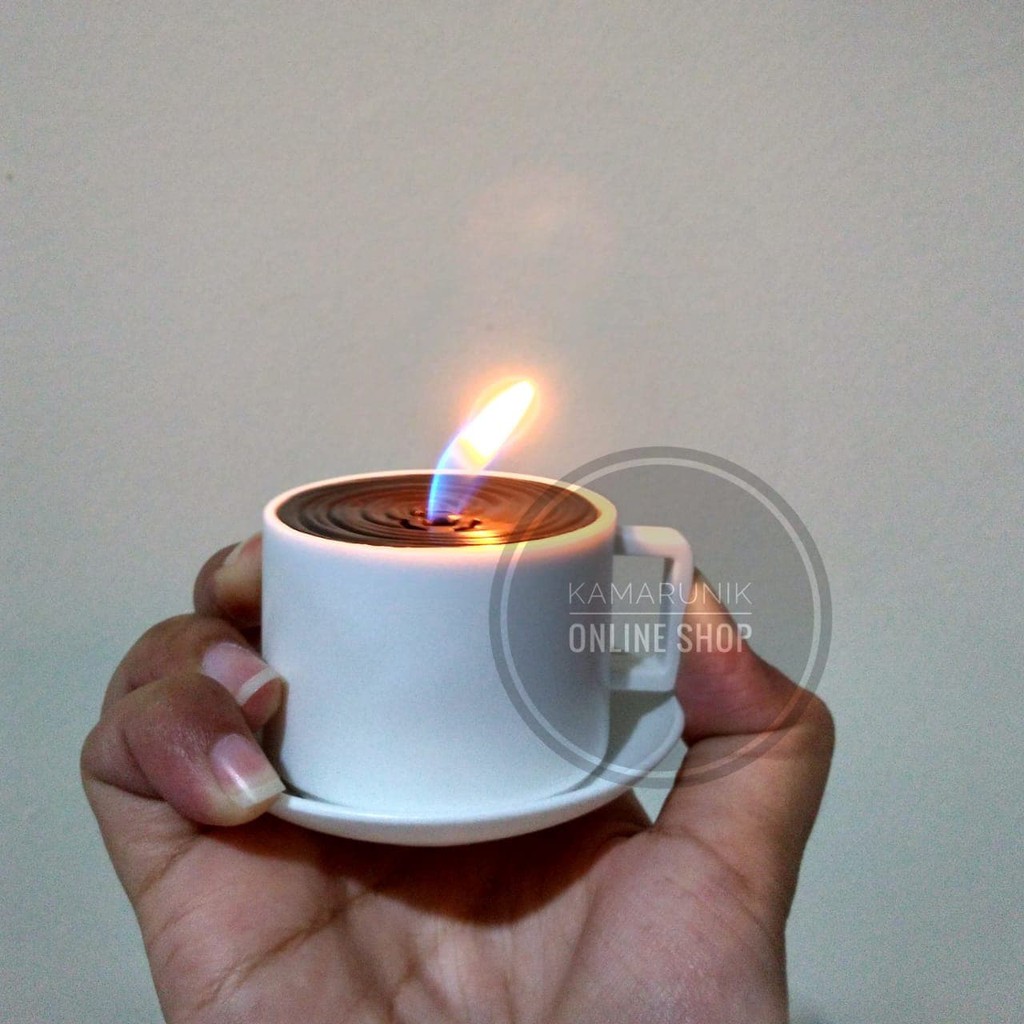 Best Item! KOREK API CANGKIR COFFEE KOPI KOREK UNIK MINIATUR MANCIS LIGHTER