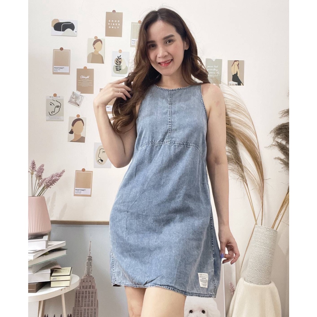 Ck chambray sleeveless dress