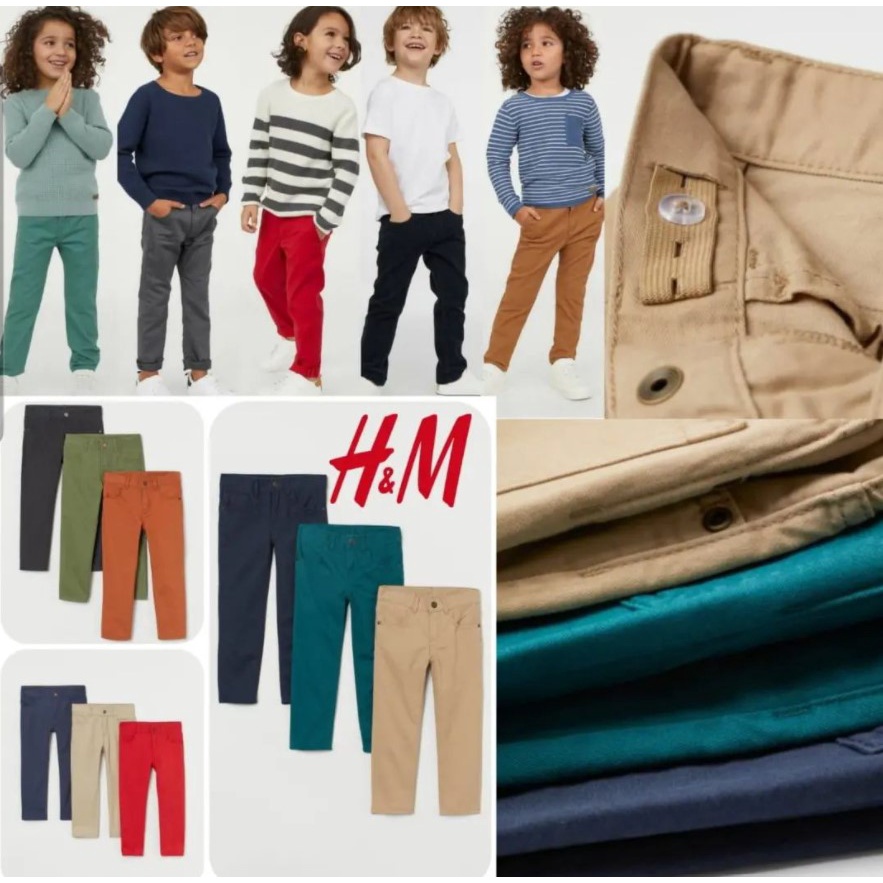 CELANA PANJANG CHINO ANAK LAKI LAKI POPMYWEAR HM LONG CHINO PANTS SZ 1-16Y / CELANA PANJANG ANAK LAK
