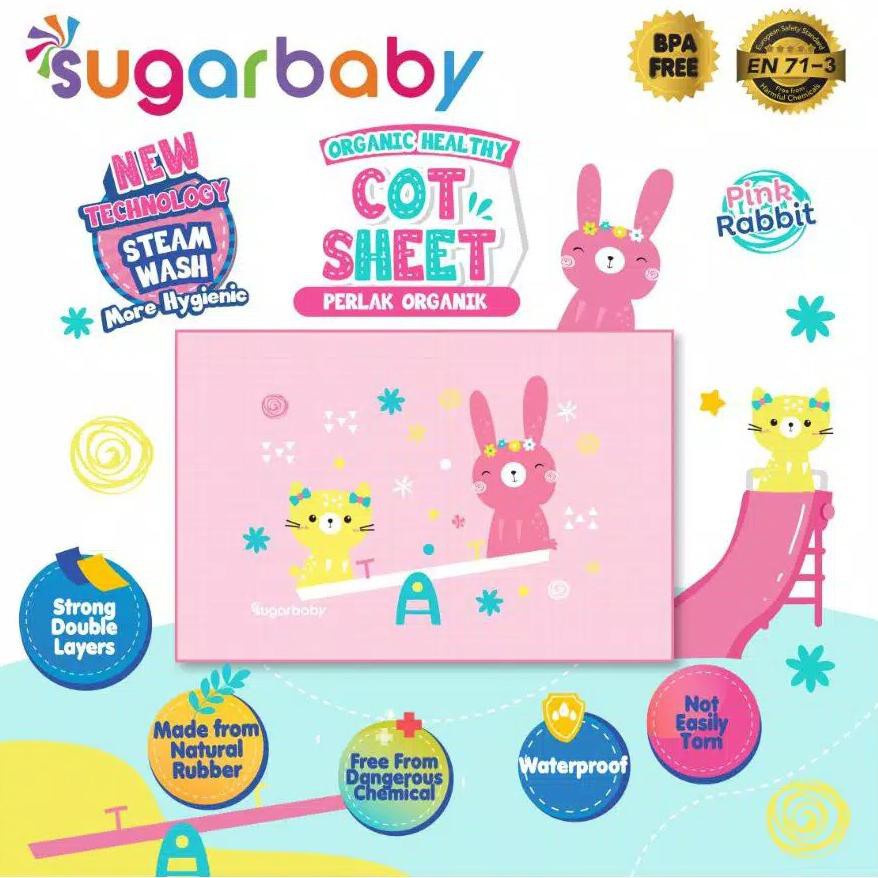 Sugar Baby Organic Healthy Premium Rubber Cot Sheet / Perlak Bayi