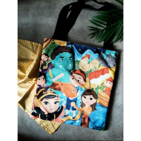 Hampers Kado Totebag Tas Indonesia Canvas Lucu