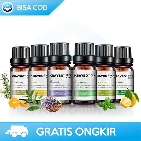 ESSENTIAL OIL MIINYAK WANGI AROMATHERAPY DIFFUSER/HUMIDIFIER 6PCS 10ML