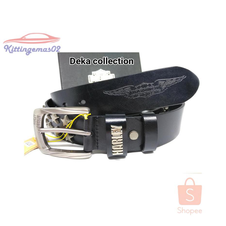IKAT PINGGANG PRIA GESPER SABUK KTG2I1612 KULIT ASLI SELAPIS HARLEY DAVIDSON