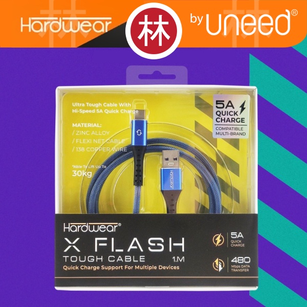 Hardwear X Flash Kabel Data Cable USB Type C Fast Charging 5A by UNEED