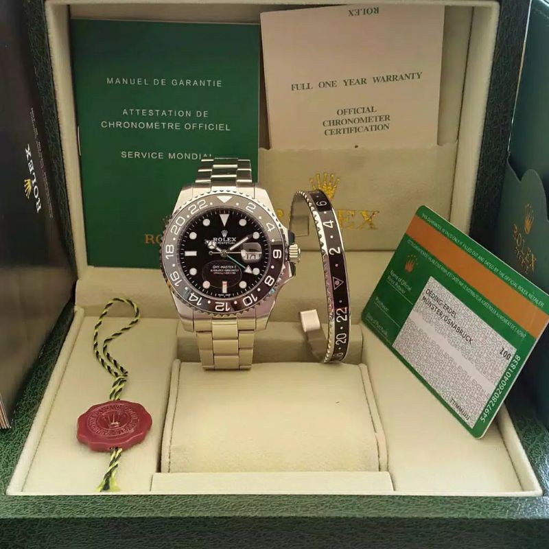 JAM TANGAN PRIA ROLEX GMT MASTER 2 PLUS GELANG